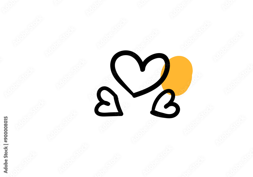 Hand drawn with yellow strokes, icon, doodle, cartoon, vector illustration. Hand drawn with yellow strokes, icon, doodle, cartoon, vector illustration.