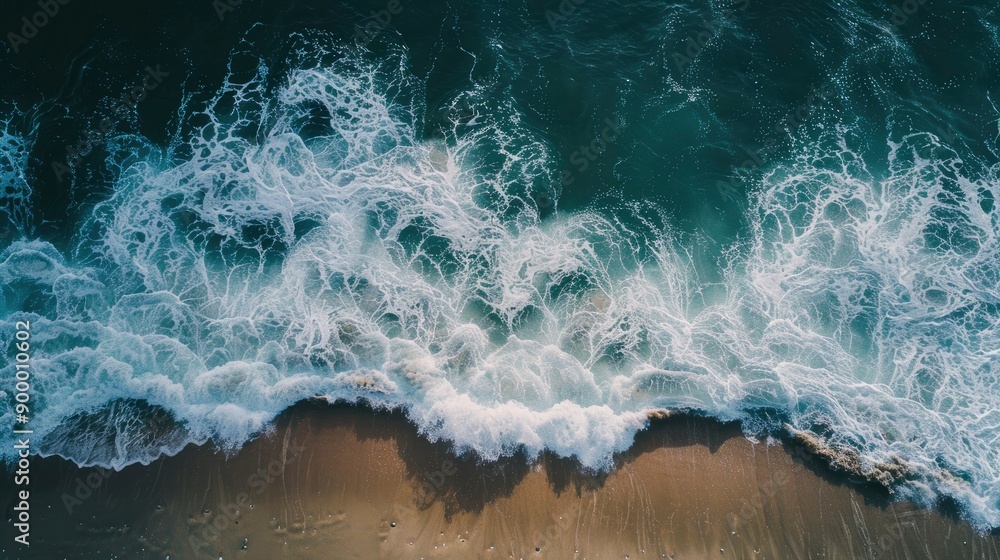 ocean breaks on shore - generative ai ocean breaks on shore - generative ai