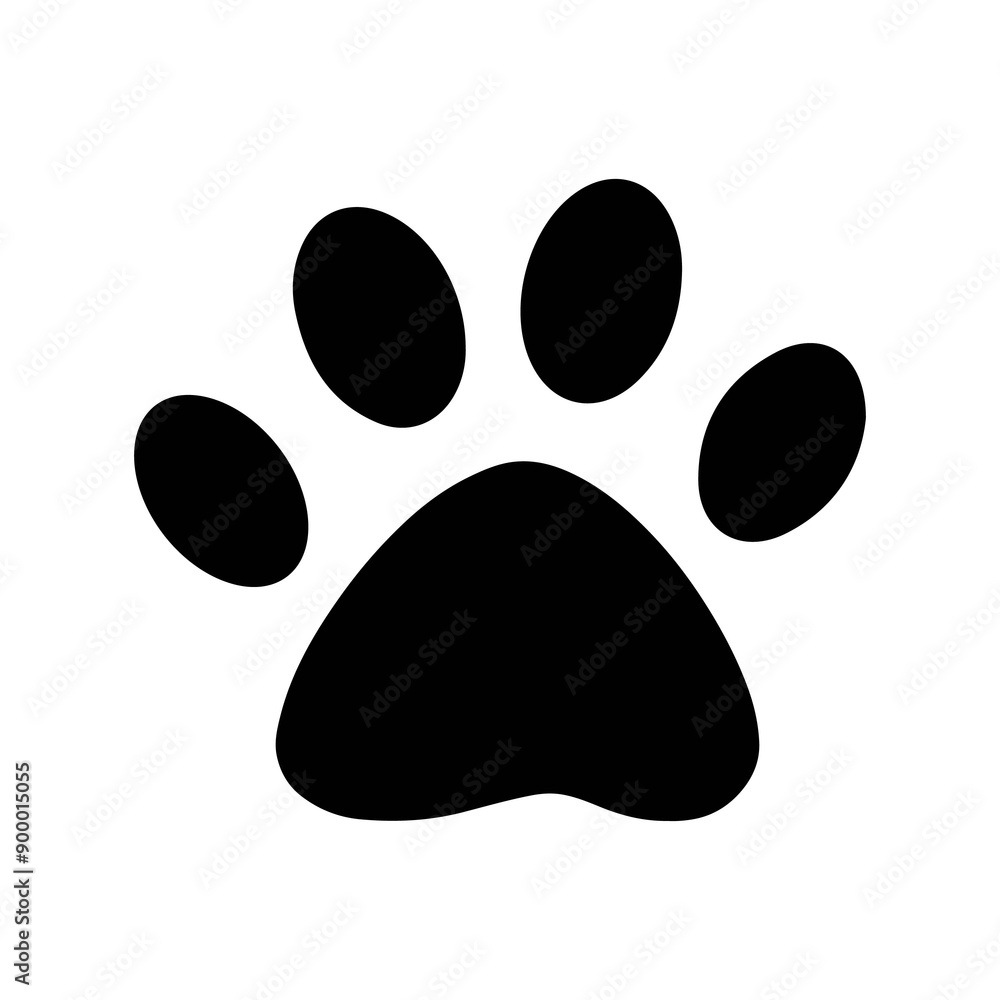 Dog paw print clip art design on plain white transparent isolated background for card, shirt, hoodie, sweatshirt, apparel, card, tag, mug, icon, poster or badge Dog paw print clip art design on plain white transparent isolated background for card, shirt, hoodie, sweatshirt, apparel, card, tag, mug, icon, poster or badge