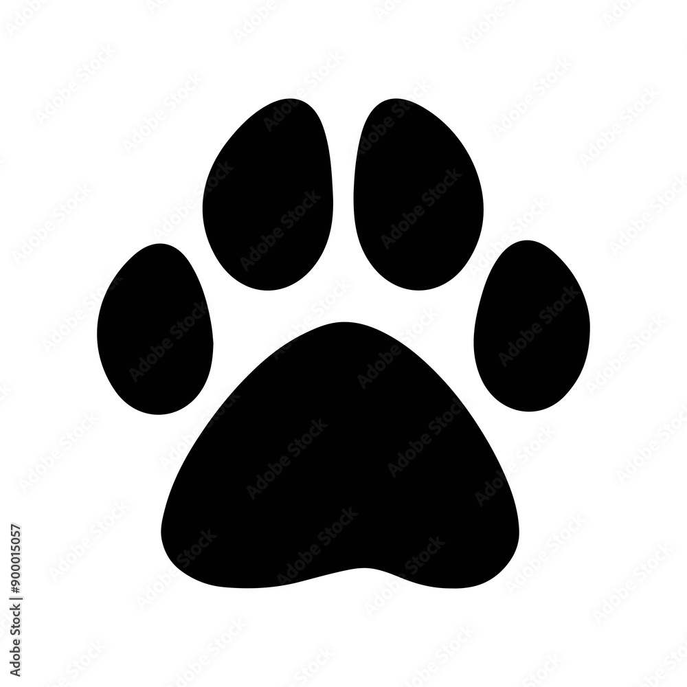Dog paw print clip art design on plain white transparent isolated background for card, shirt, hoodie, sweatshirt, apparel, card, tag, mug, icon, poster or badge Dog paw print clip art design on plain white transparent isolated background for card, shirt, hoodie, sweatshirt, apparel, card, tag, mug, icon, poster or badge