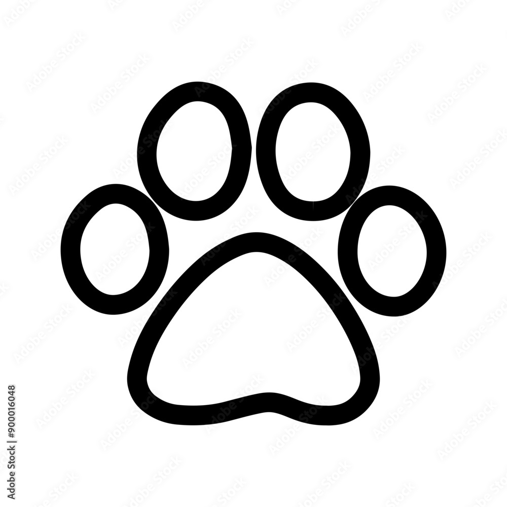 Dog paw print clip art design on plain white transparent isolated background for card, shirt, hoodie, sweatshirt, apparel, card, tag, mug, icon, poster or badge Dog paw print clip art design on plain white transparent isolated background for card, shirt, hoodie, sweatshirt, apparel, card, tag, mug, icon, poster or badge
