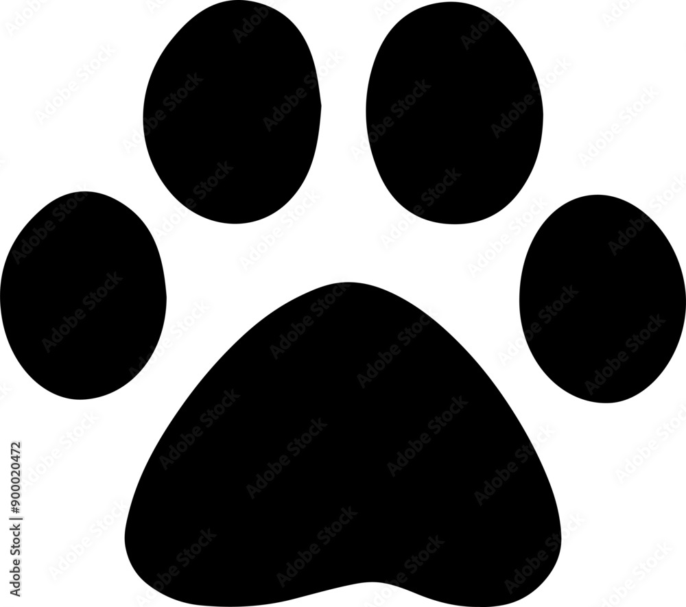 Dog paw print clip art design on plain white transparent isolated background for card, shirt, hoodie, sweatshirt, apparel, card, tag, mug, icon, poster or badge Dog paw print clip art design on plain white transparent isolated background for card, shirt, hoodie, sweatshirt, apparel, card, tag, mug, icon, poster or badge