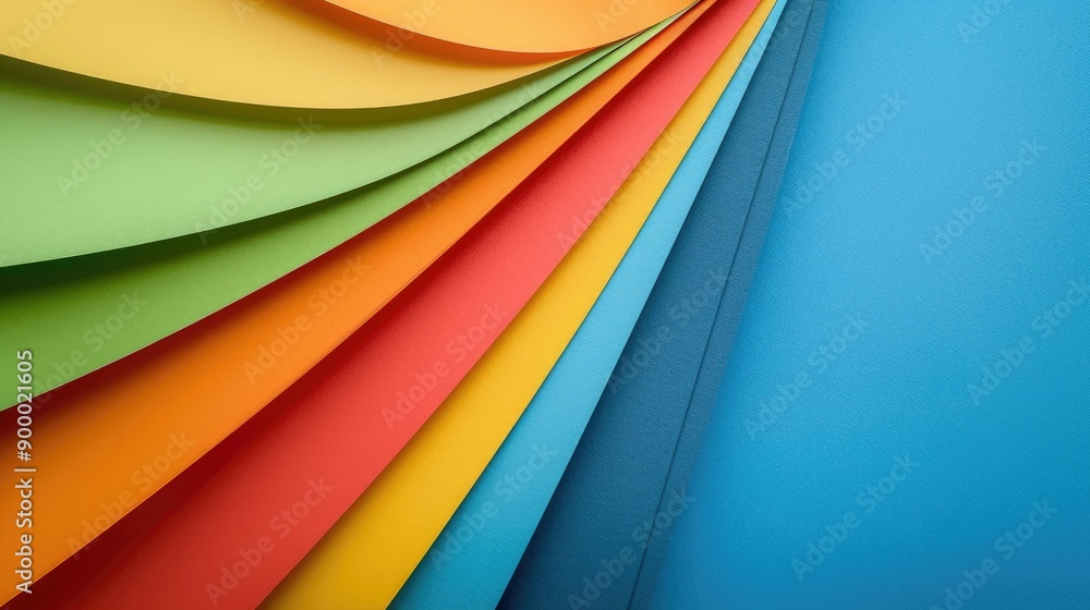 Colored paper sheets with copy space Creative concept