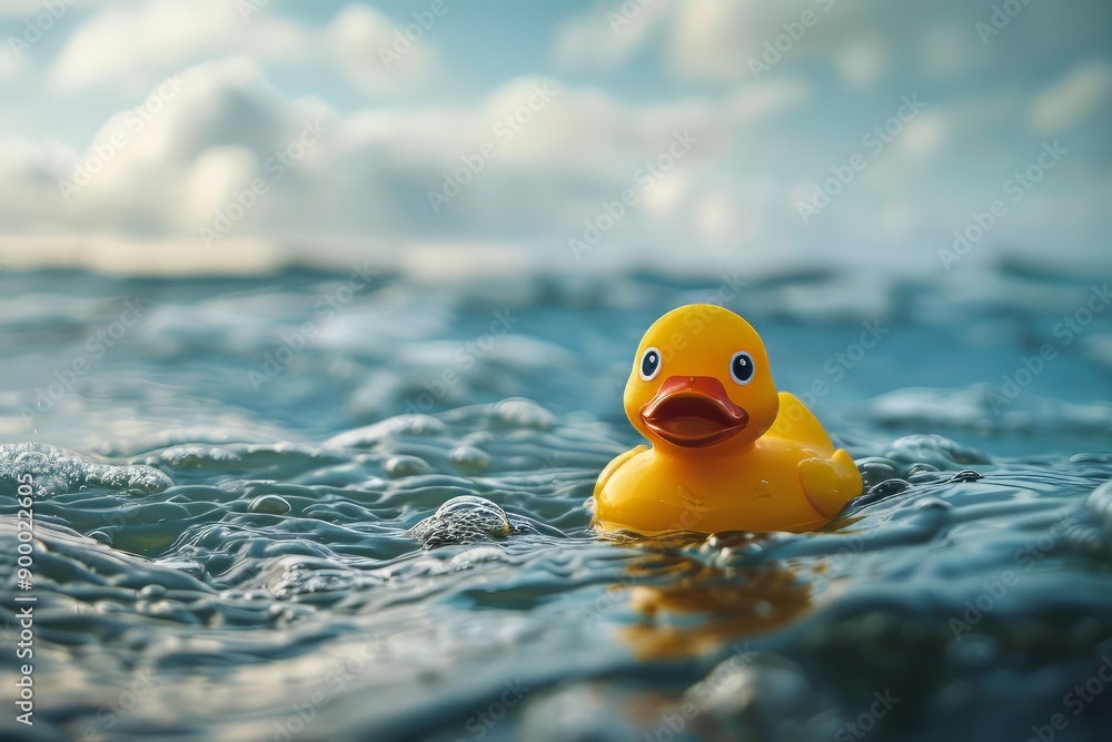 Rubber duck on the ocean Rubber duck on the ocean