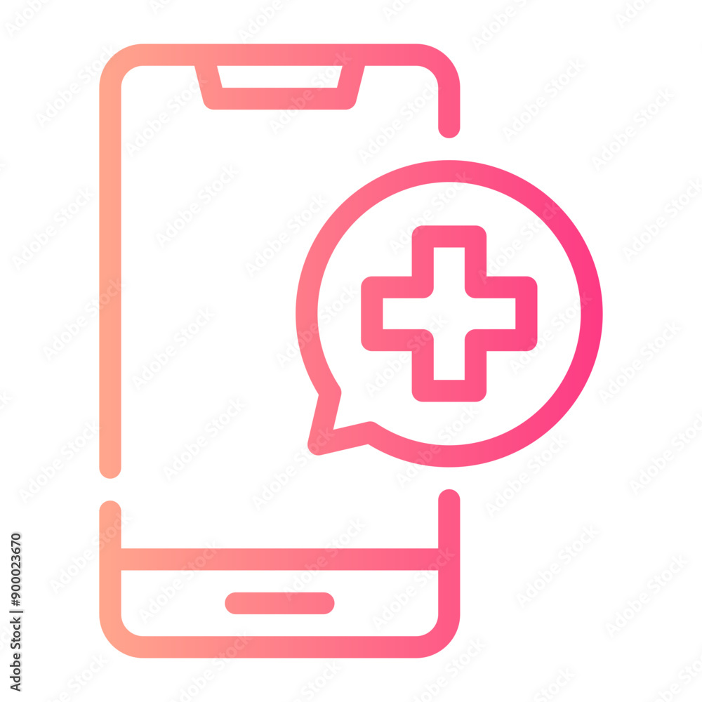 Obraz premium smartphone gradient icon