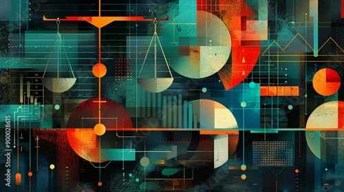 Abstract Geometric Composition with Scales of Justice