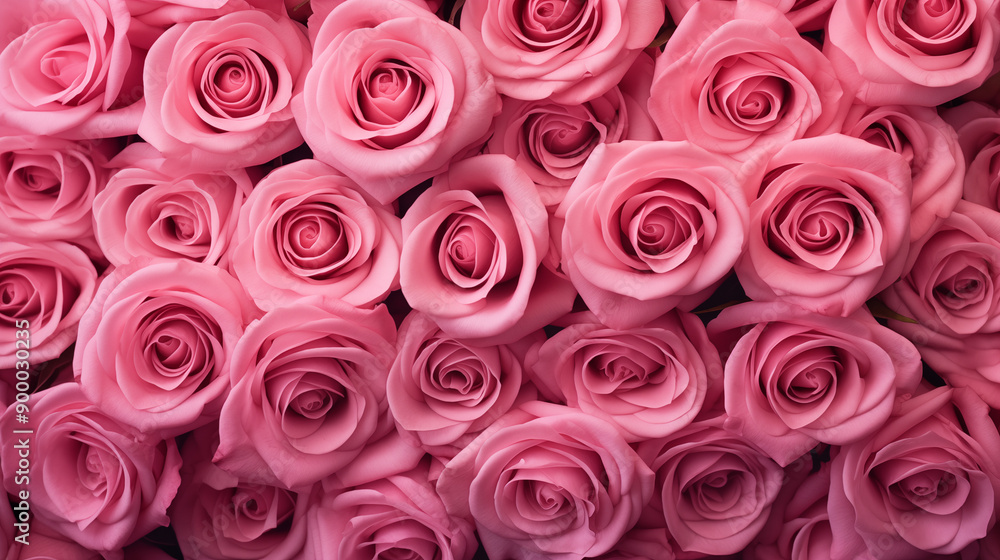 Beautiful Close-Up Of Numerous Pink Roses With Delicate Petals And Soft Lighting Beautiful Close-Up Of Numerous Pink Roses With Delicate Petals And Soft Lighting