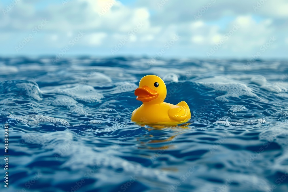 Rubber duck on the ocean Rubber duck on the ocean