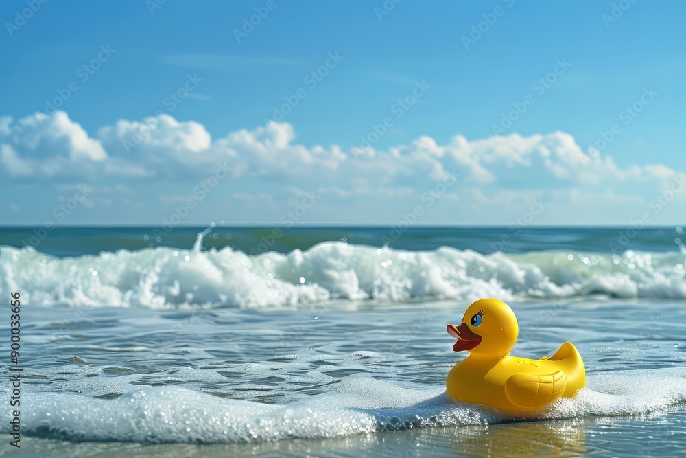 Rubber duck on the ocean Rubber duck on the ocean