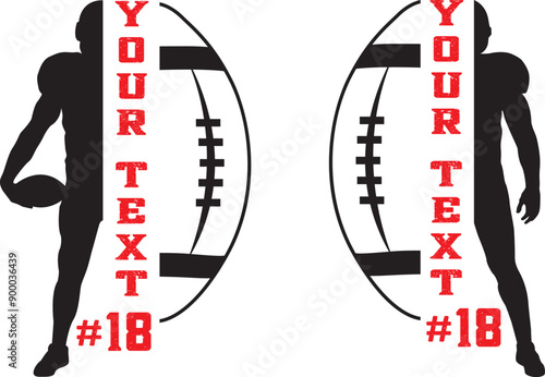 Wallpaper Mural Half Football Half Player, Football American, Football Silhouette, Football Cut Files Torontodigital.ca