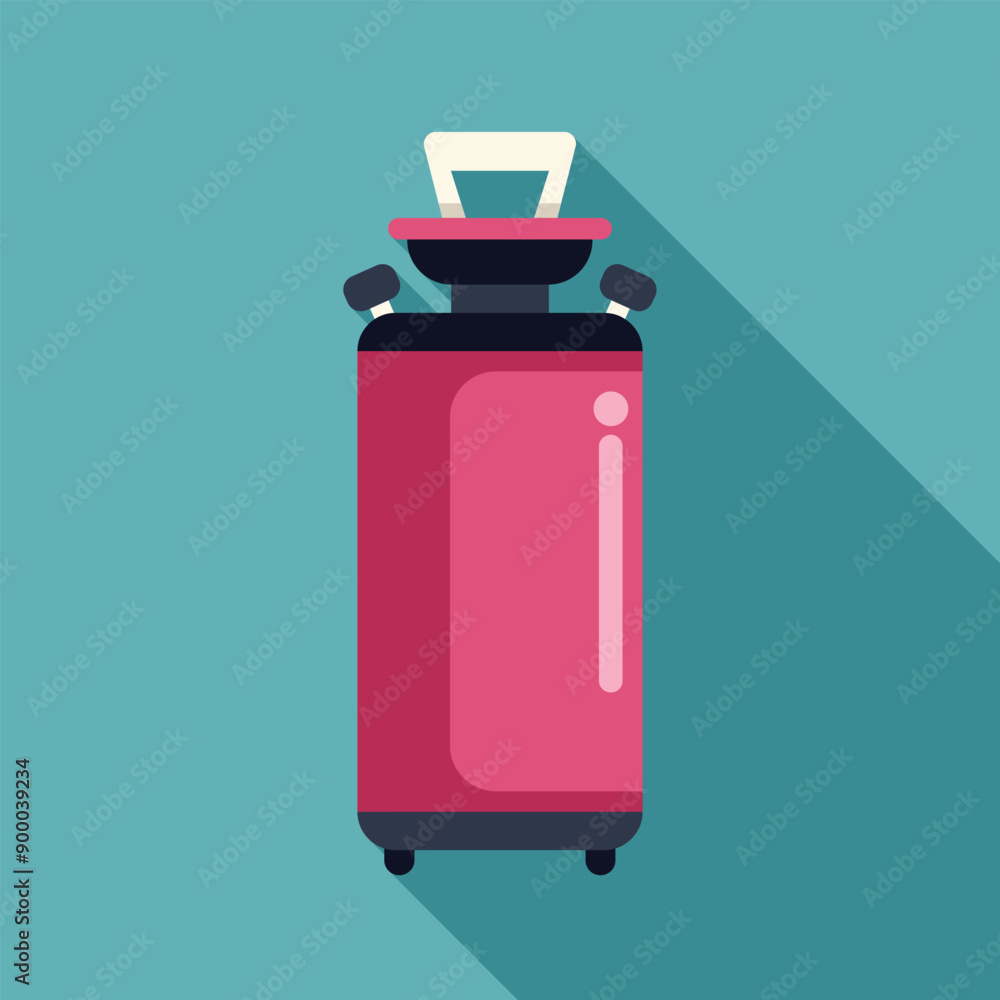 Water cooler standing on blue background with long shadow, suitable for infographics, websites, apps Water cooler standing on blue background with long shadow, suitable for infographics, websites, apps