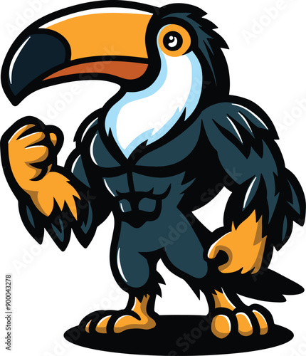 Toucan Bird Mascot Illustration