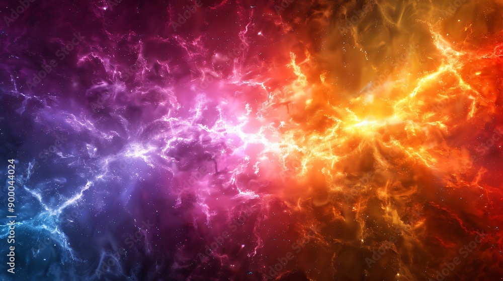 Cosmic Nebula with Vibrant Hues Cosmic Nebula with Vibrant Hues