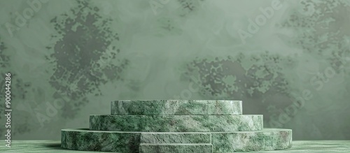 Stone podium displayed on a...