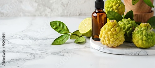 Fresh bergamot fruits and a...