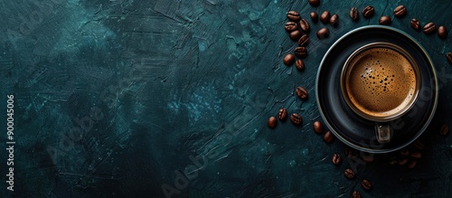 Dark background with a coff...