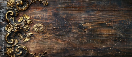 Antique wooden surface with...