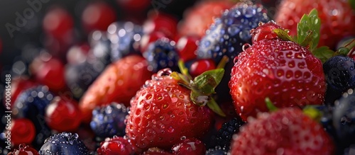 Fresh fruits background fea...