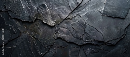 Wallpaper Mural Flat lay view of a slate texture in dark grey and black shades providing a stylish backdrop with space for adding images. with copy space image. Place for adding text or design Torontodigital.ca