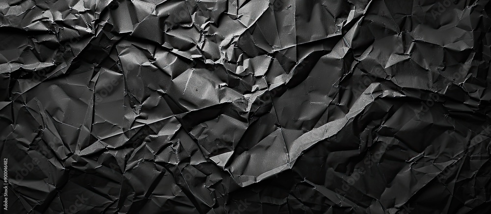 Crumpled black paper with a vignette texture on a copy space image Crumpled black paper with a vignette texture on a copy space image
