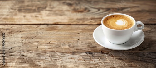Coffee with milk in a white...