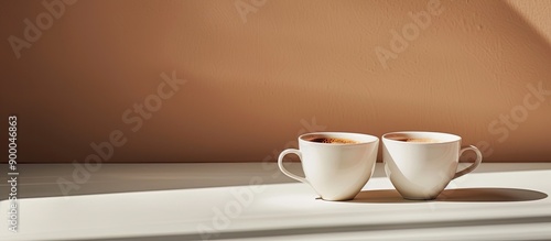 Two servings of coffee disp...