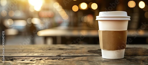 White paper rests in coffee...