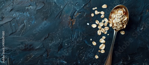 Top down view of oats flake...
