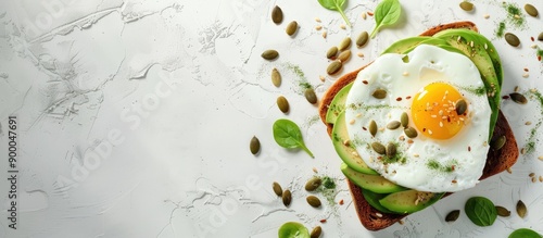 Top down view of avocado to...