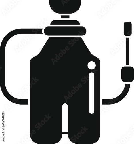 Black glyph icon representing a hookah, with its base, pipe, bowl, and hose, used for smoking flavored tobacco