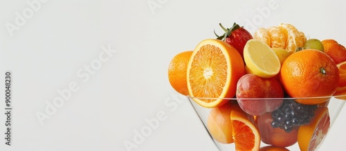 A glass filled with fresh o...
