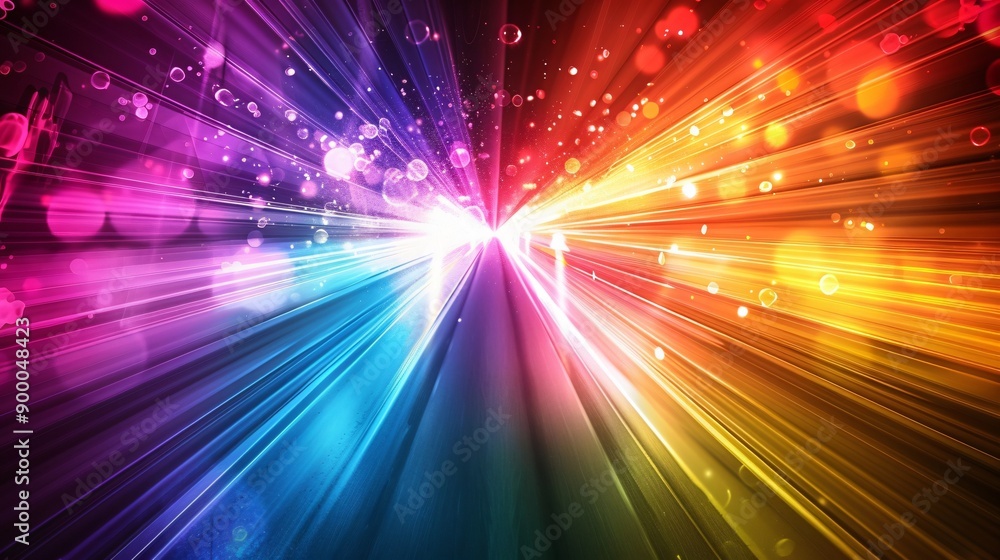 Abstract Rainbow Light Burst Background Abstract Rainbow Light Burst Background