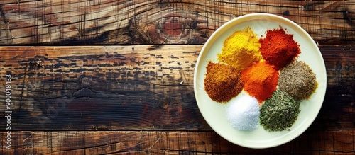A colorful array of spices ...
