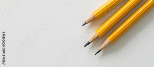 Pencils on a white backgrou...