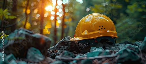 Protective helmet in a natu...