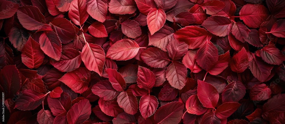 Nature texture featuring a background of red leaves with copy space image Nature texture featuring a background of red leaves with copy space image