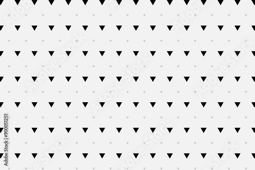 Triangle symbols of different sizes and opacity seamless background pattern evenly filled vector illustration.