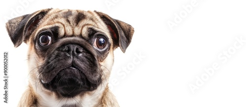 Amusing pug with a quirky e...