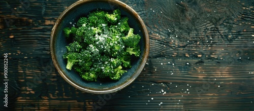 An aerial view of a bowl of...