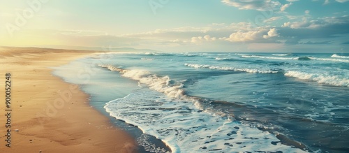 Scenic ocean beach captured...