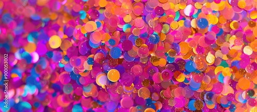 Vibrant confetti scattered ...