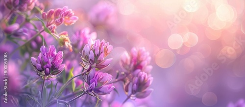 Purple crown vetch flowers ...