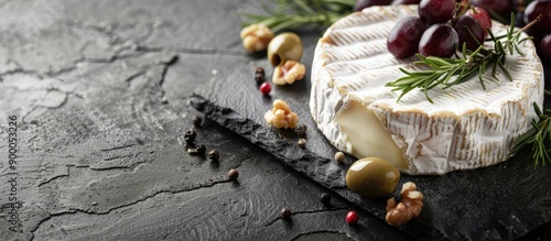 Studio photo of camembert o...