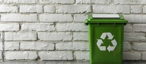 Recycling bin beside electr...