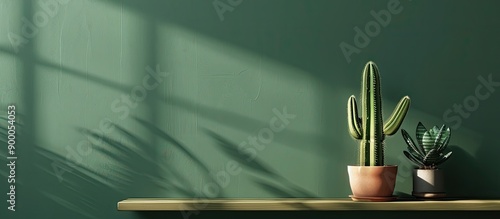 A cactus is displayed in a ...