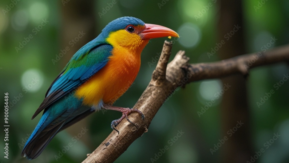 Fototapeta premium blue and yellow macaw ara