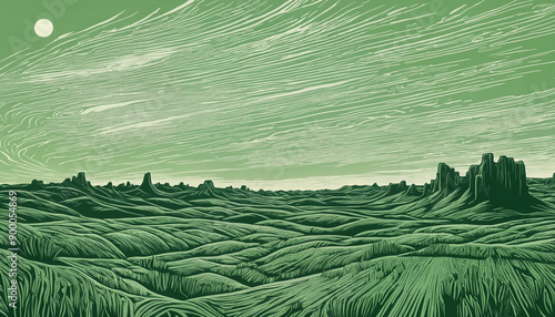 Night Sky on an alien planet, drawing, art,beautiful and majestic adventure