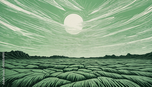 Night Sky on an alien planet, drawing, art,beautiful and majestic adventure