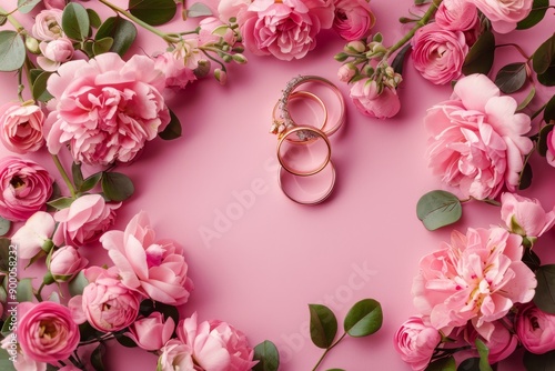 Romantic pink and white floral wedding decor symbolizing love beauty and elegance in a charming setting