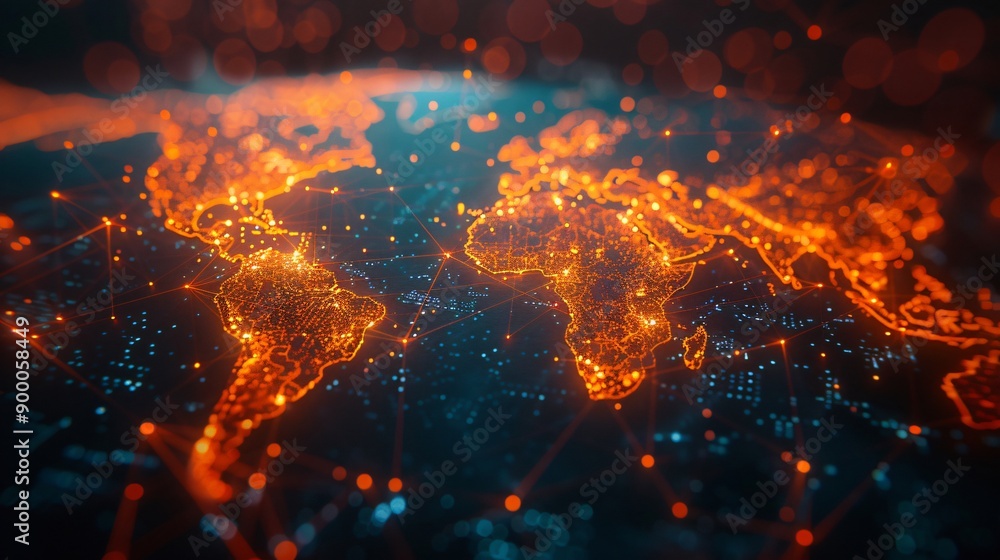Global Network Connections: A Digital World Map Global Network Connections: A Digital World Map